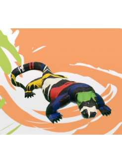 Estatueta / Figura Iguana 25X90 cm