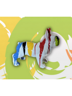 Estatueta / Figura Bulldog Francês 30X45 cm