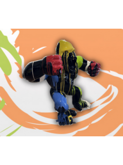 Estatueta / Figura Gorilla Mad  102X125X60 cm